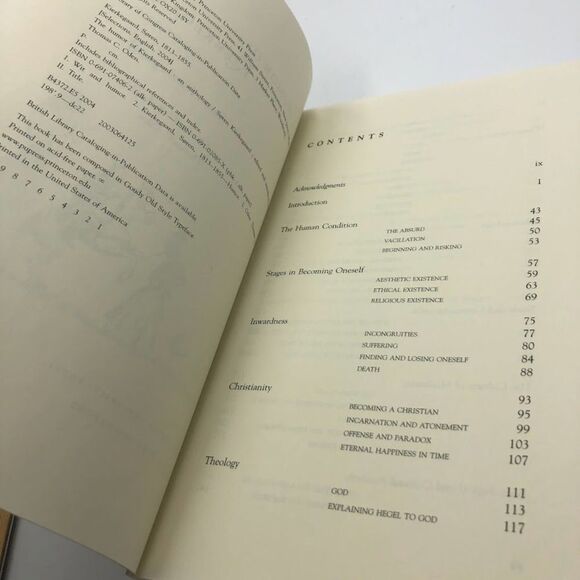 Vintage Lot of 2 Soren Kierkegaard Paperback Books Fear Humor Wisdom Philosophy - Picture 14 of 14